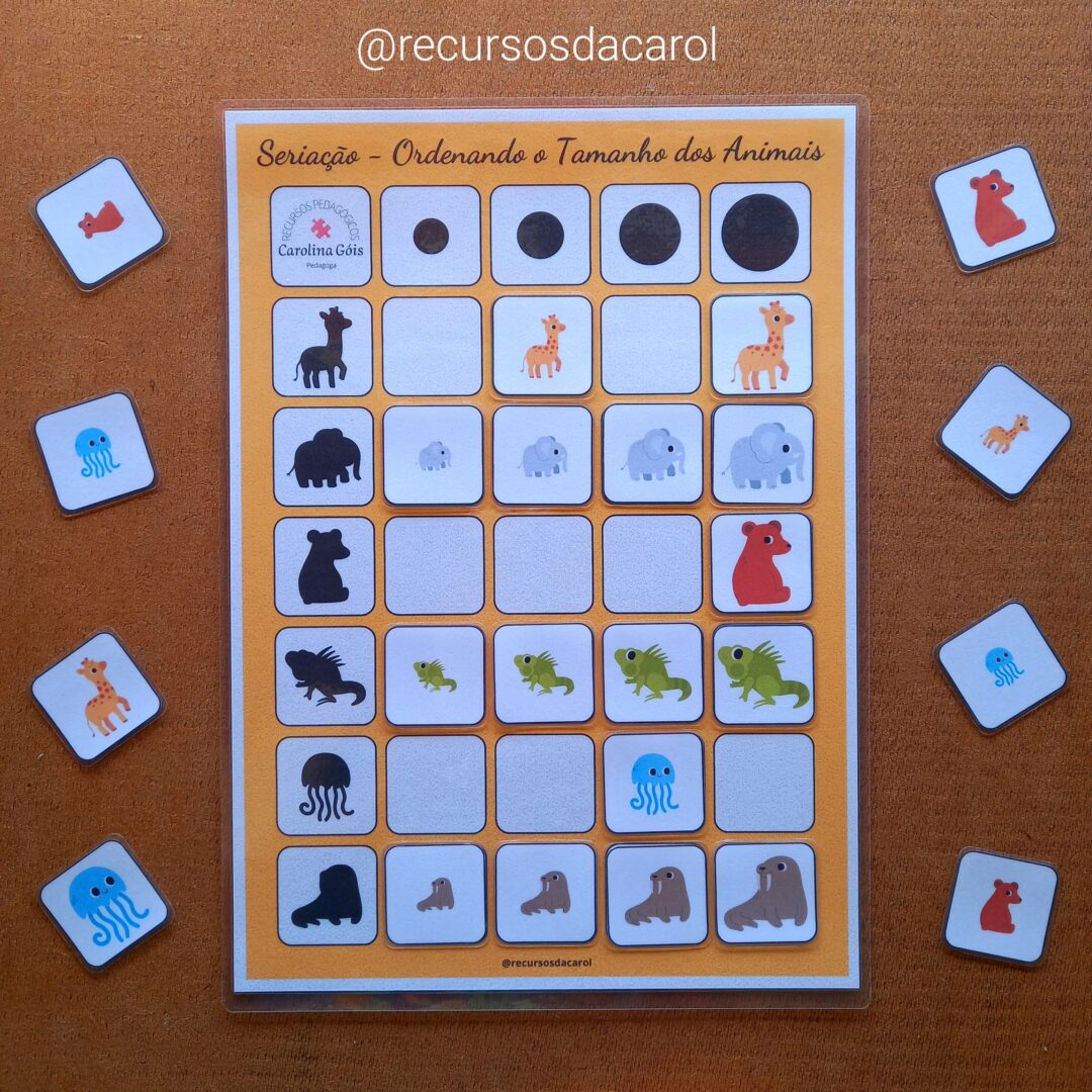 Ordenando o Tamanho dos Animais