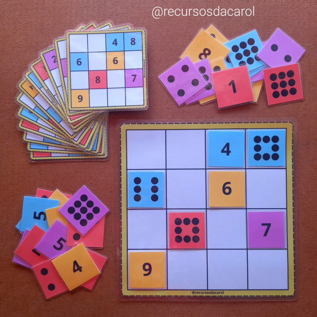 Sequência de Número, Cores e Quantidades