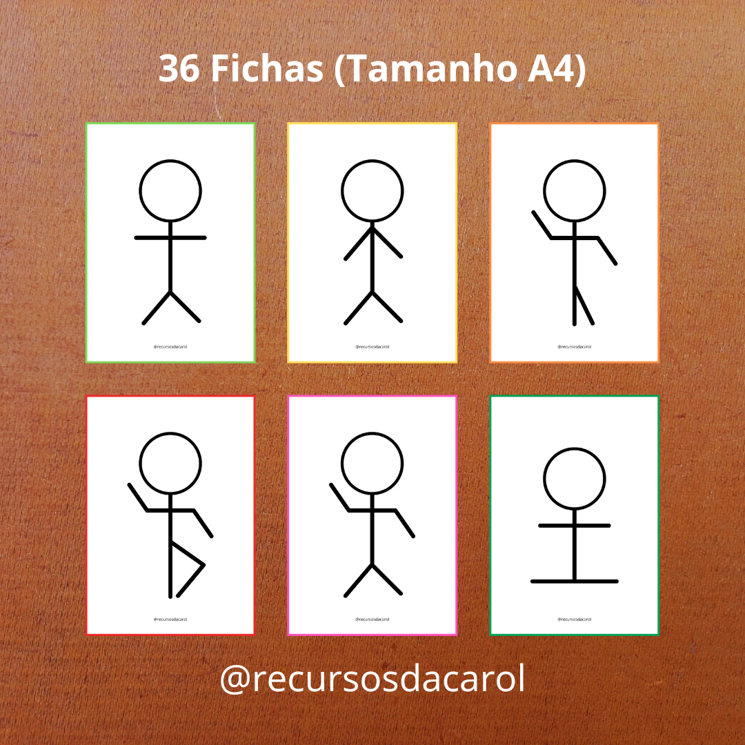 Fichas de Movimentos Corporais (Tamanho A4)
