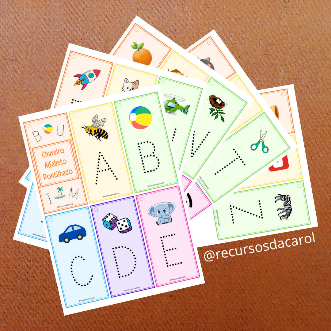 Chaveiro Alfabeto Pontilhado