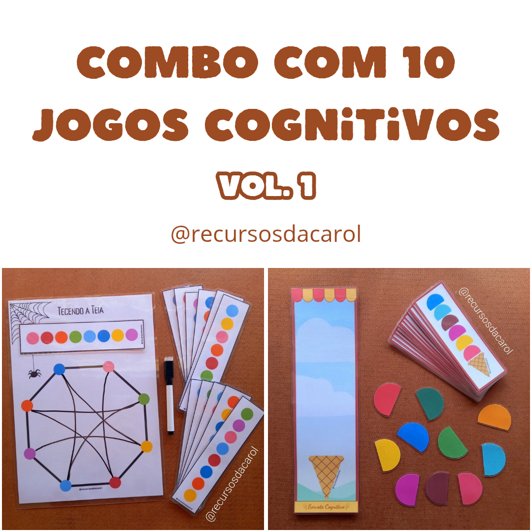 Combo com 10 Jogos Cognitivos Vol.1